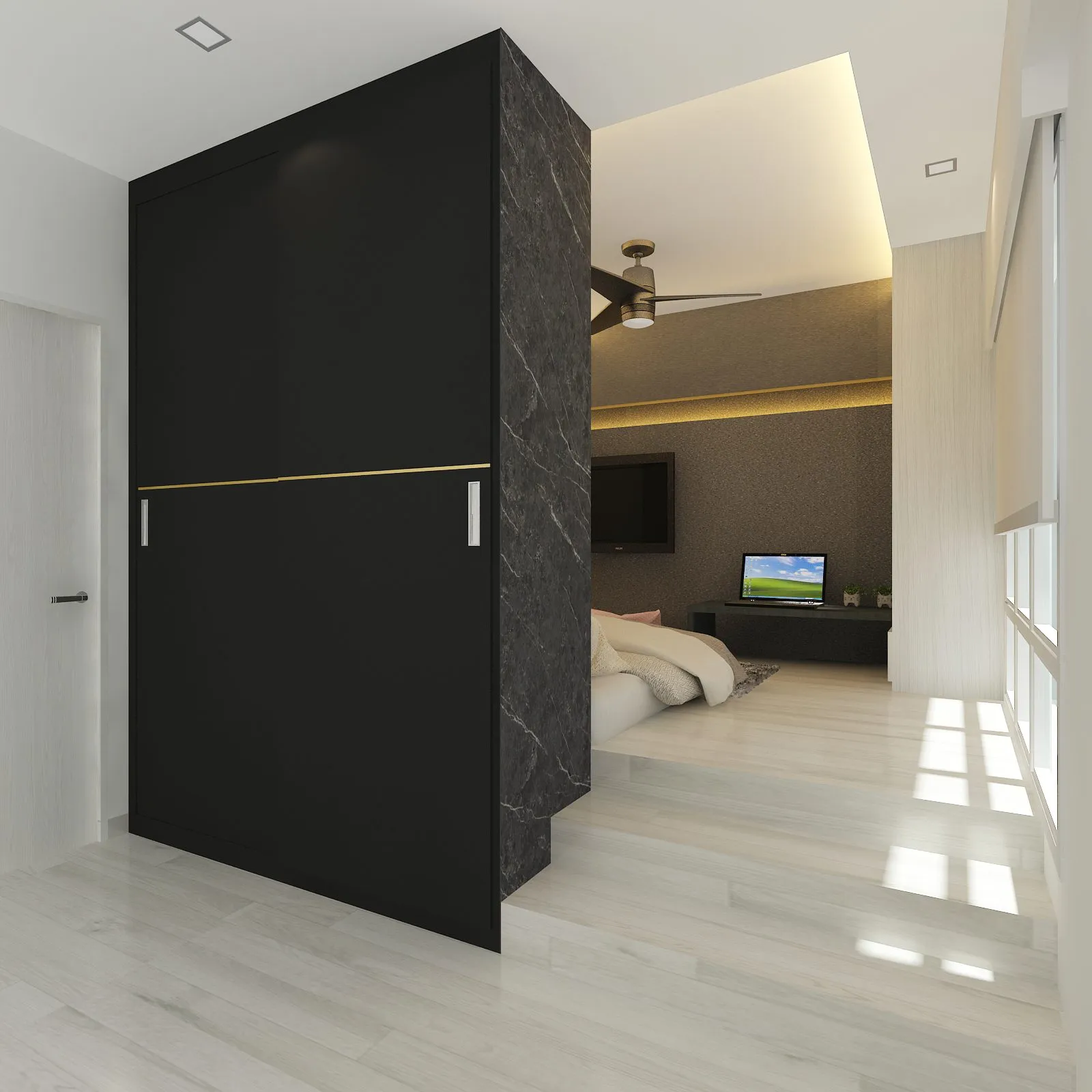 Renovated bedroom in a Home Reno HDB project