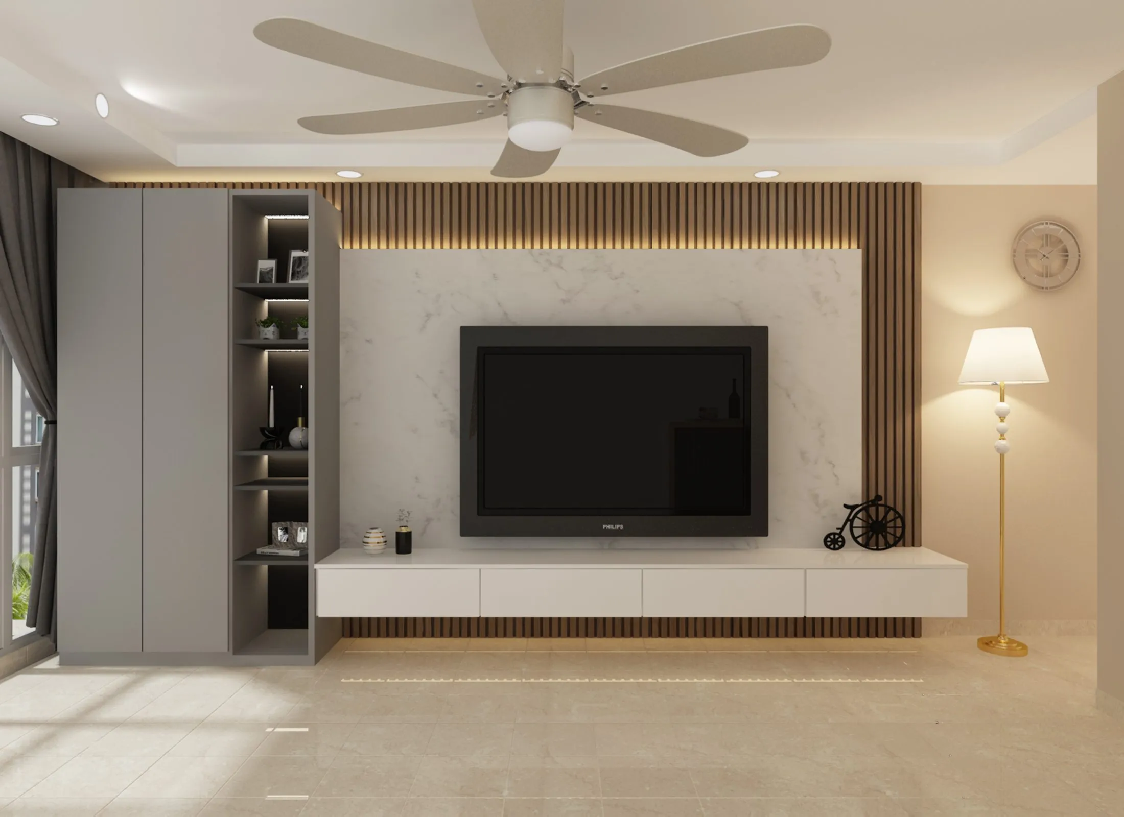 Renovated living room by Home Reno