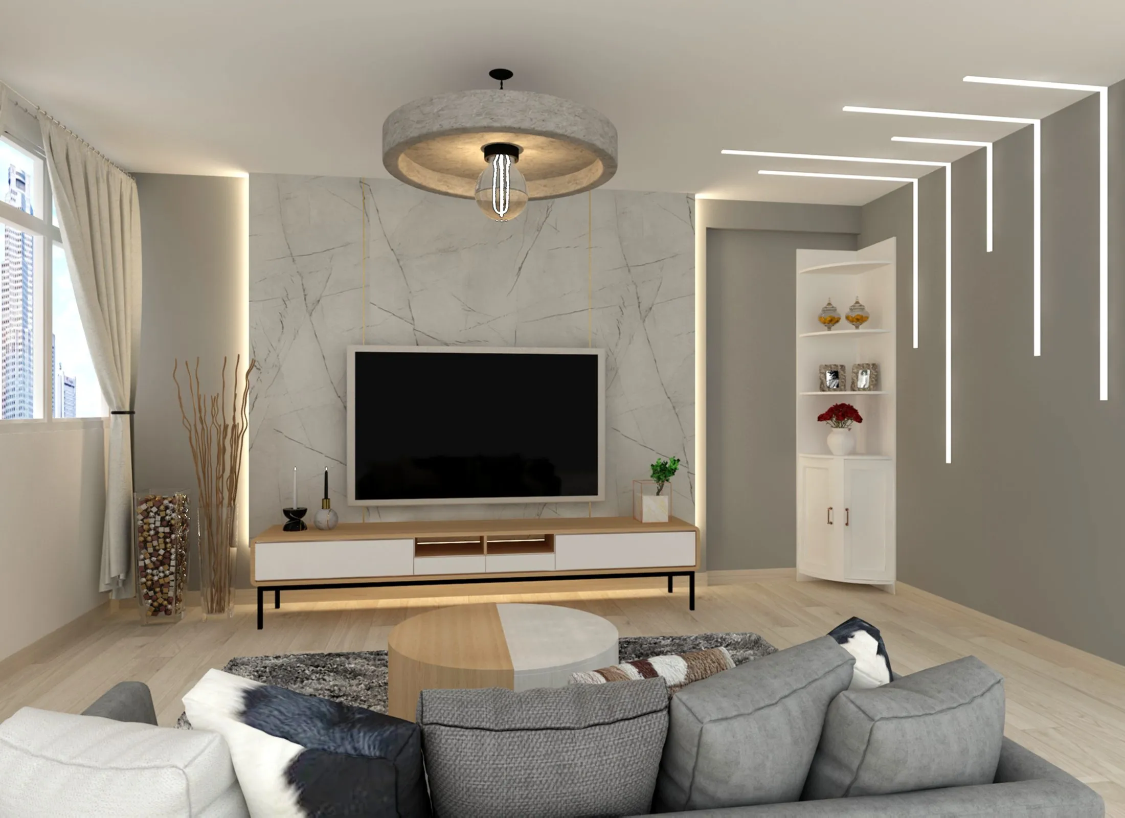 Renovated living room by Home Reno