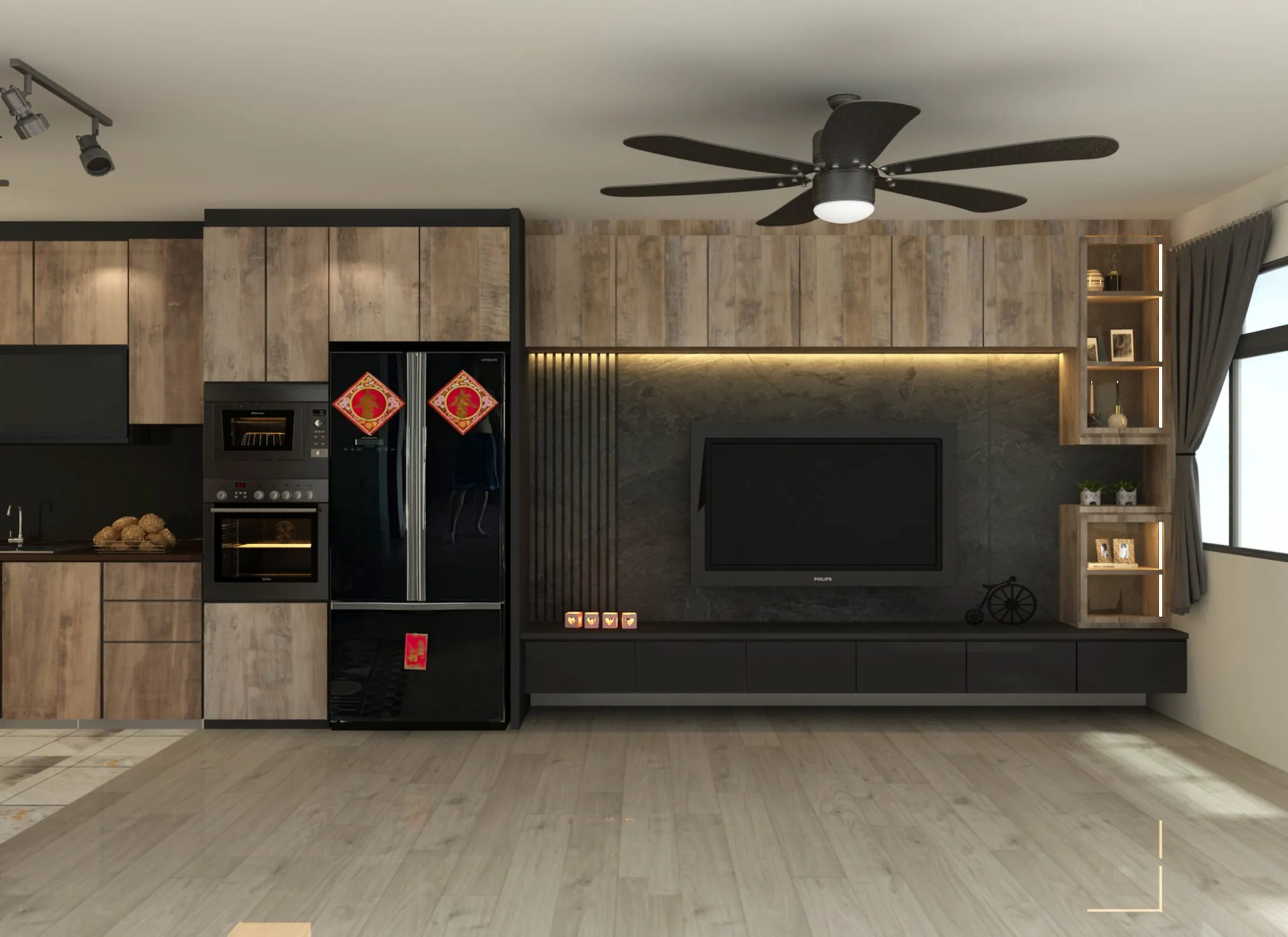 Renovated living room by Home Reno